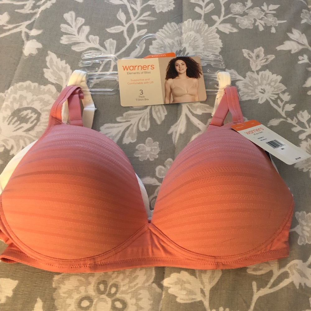 Set of 2 Warners T-shirt bras one pink one white